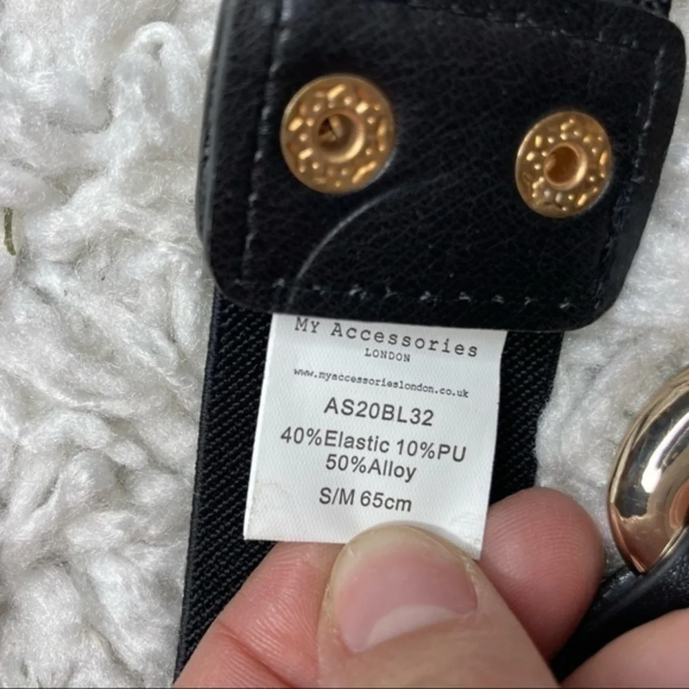 MY ACCESSORIES London Blazer Belt With‎ Chain Link Detail In Gold-black
